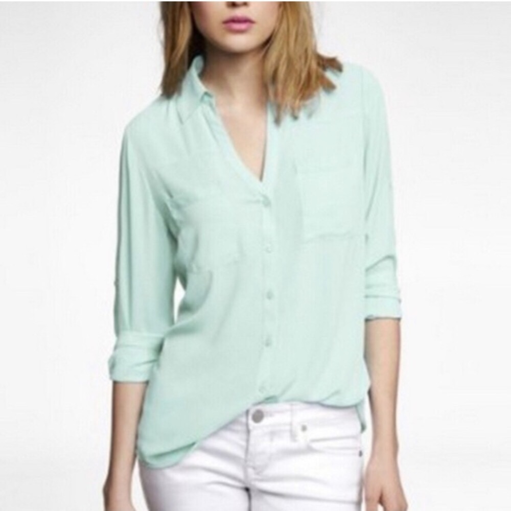 Express • Portofino Shirt in Mint Green